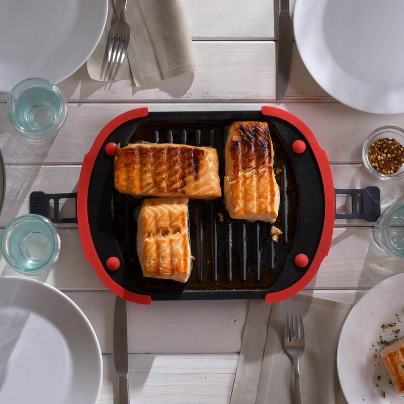 Grill XL for mikrobølgeovn 30x21 cm rød