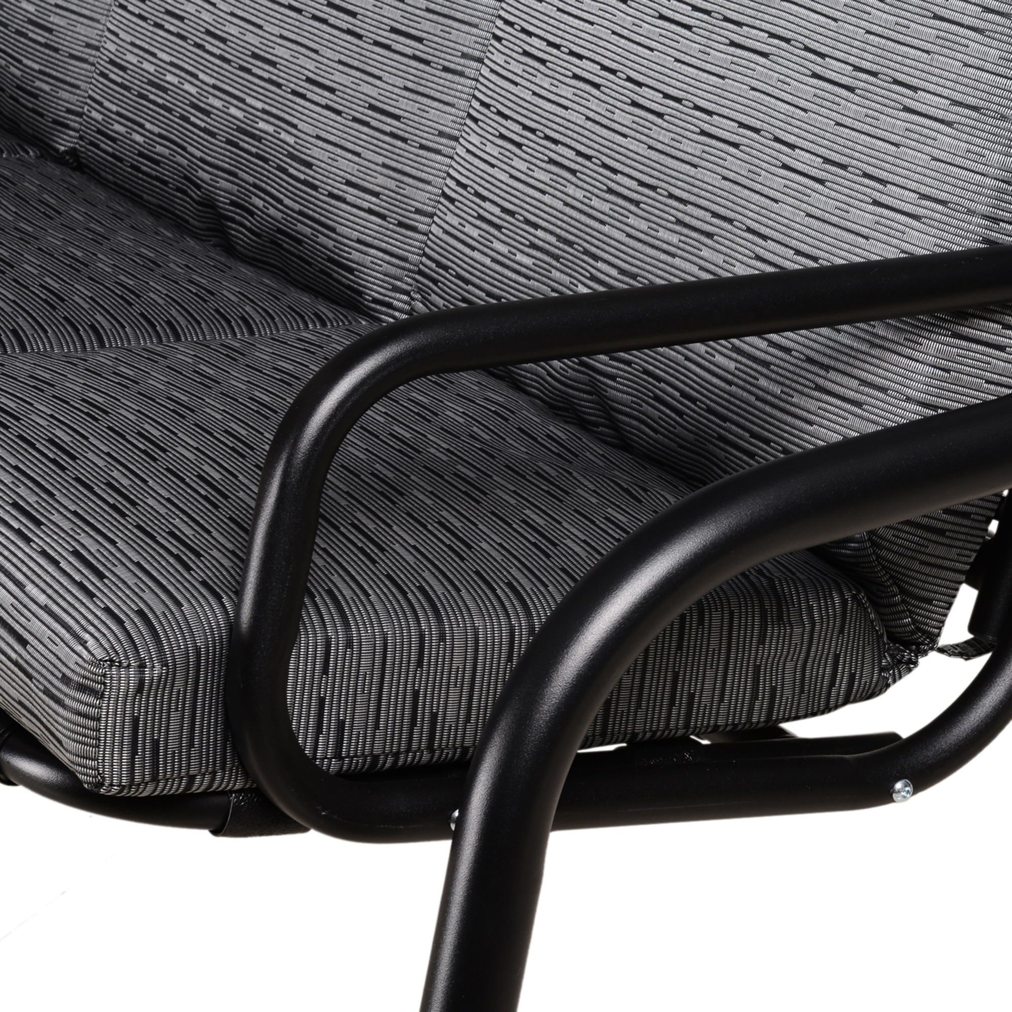 Outsunny Hollywoodschommel 3-zitten tuinschommel verstelbare zonnedak Textileen