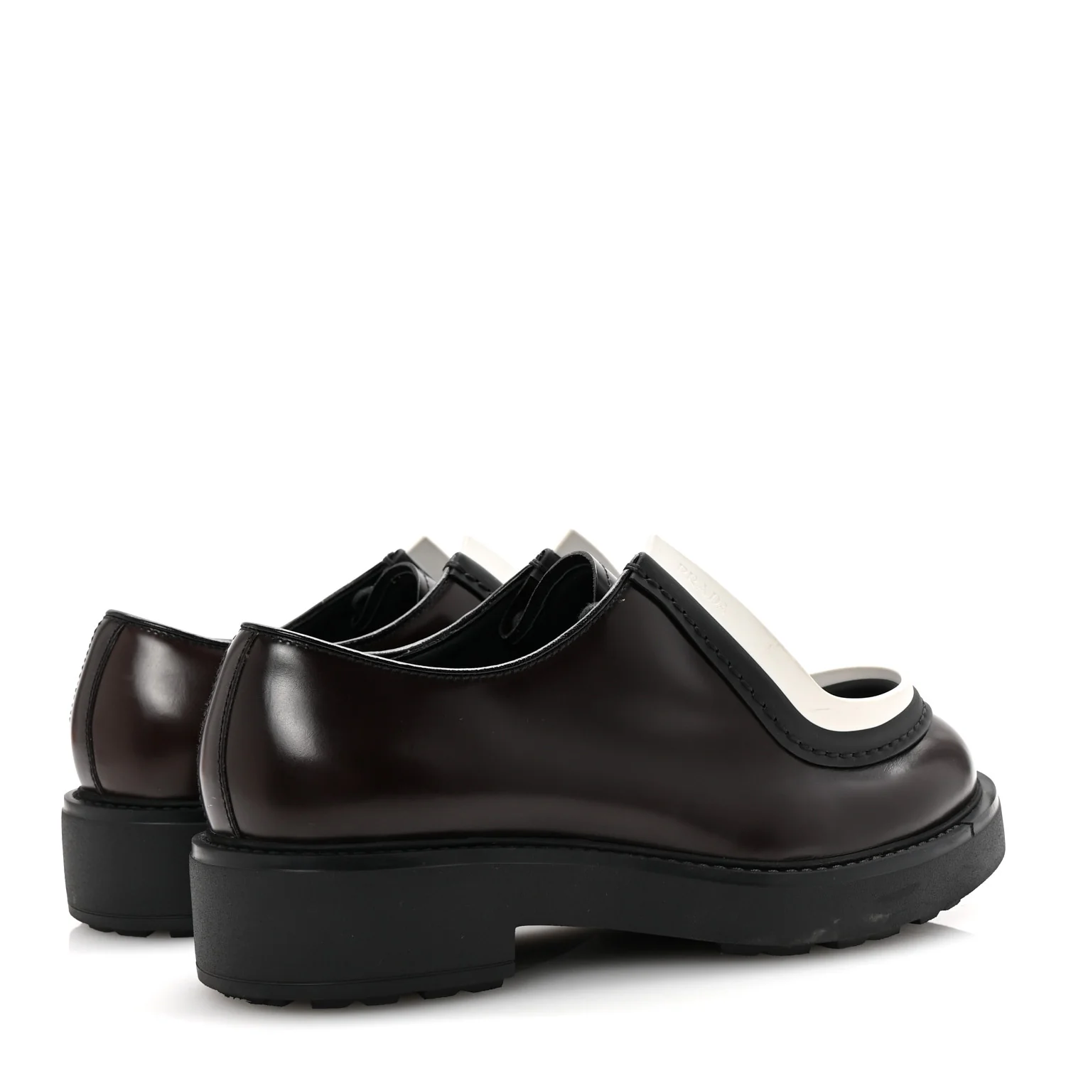 Spazzolato Rois Monolith 55mm Derby Loafers 8 Dark Brown Black