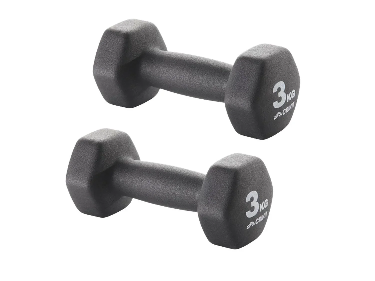 CRIVIT Lot d'haltres, 2x 3 kg ou 2x 4 kg