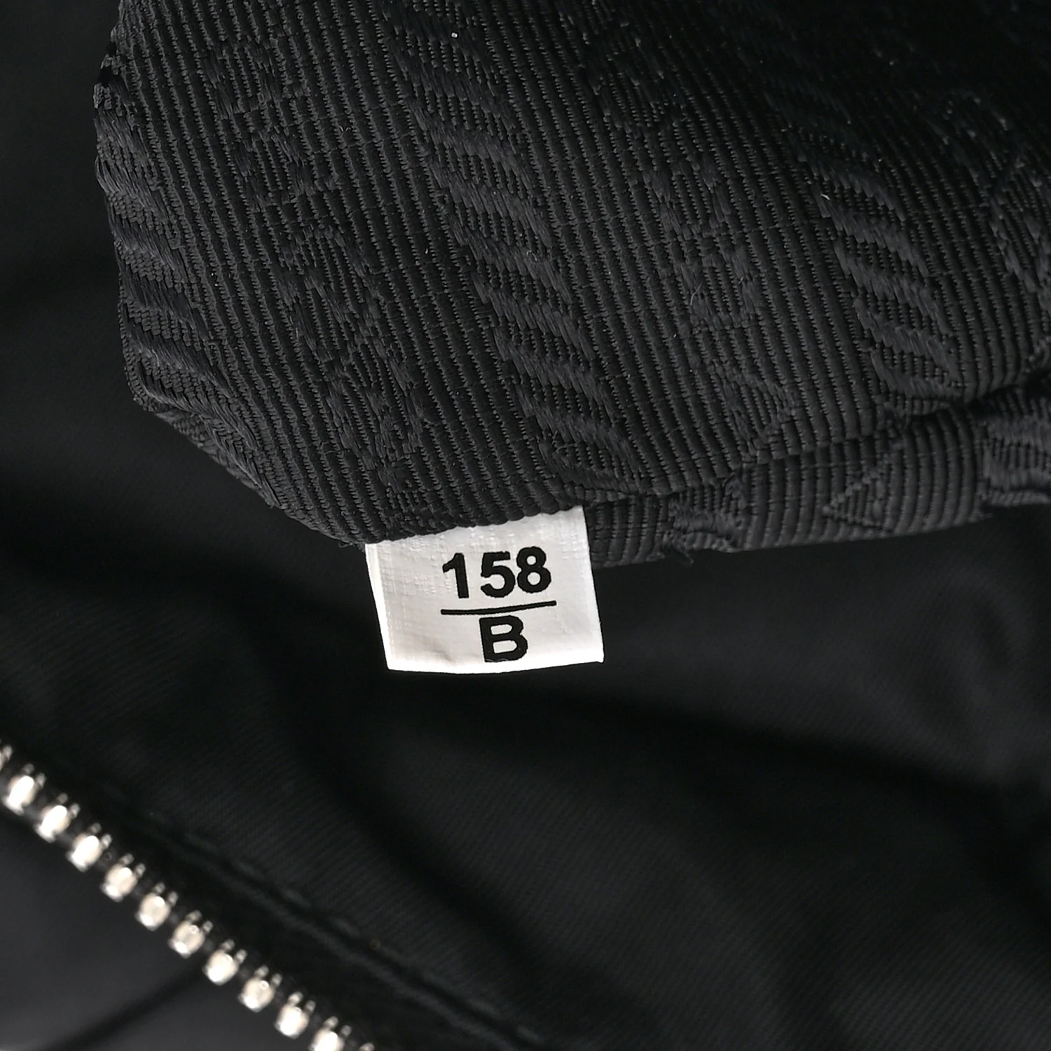 Re-Nylon Nappa Triangle Quilted Padded Medium Double Handled Zip Tote Black