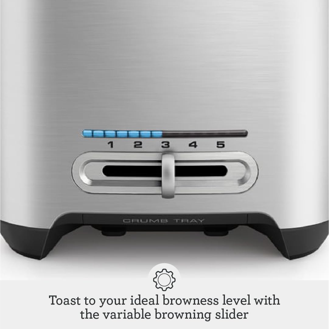 Grille-pain intelligent Breville en acier inoxydable brossé, 2 tranches