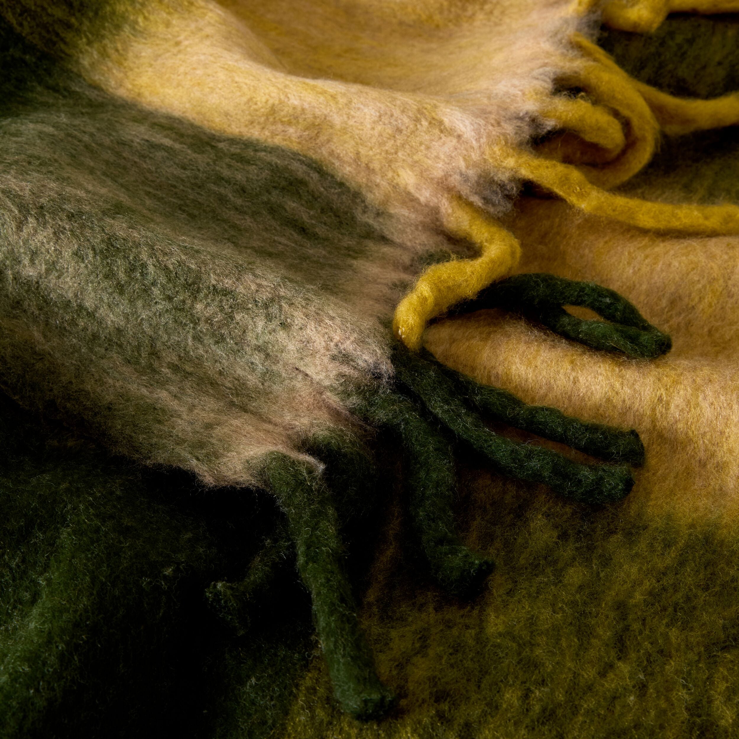 Hunter Wool Blend Throw Green Check 130x170cm