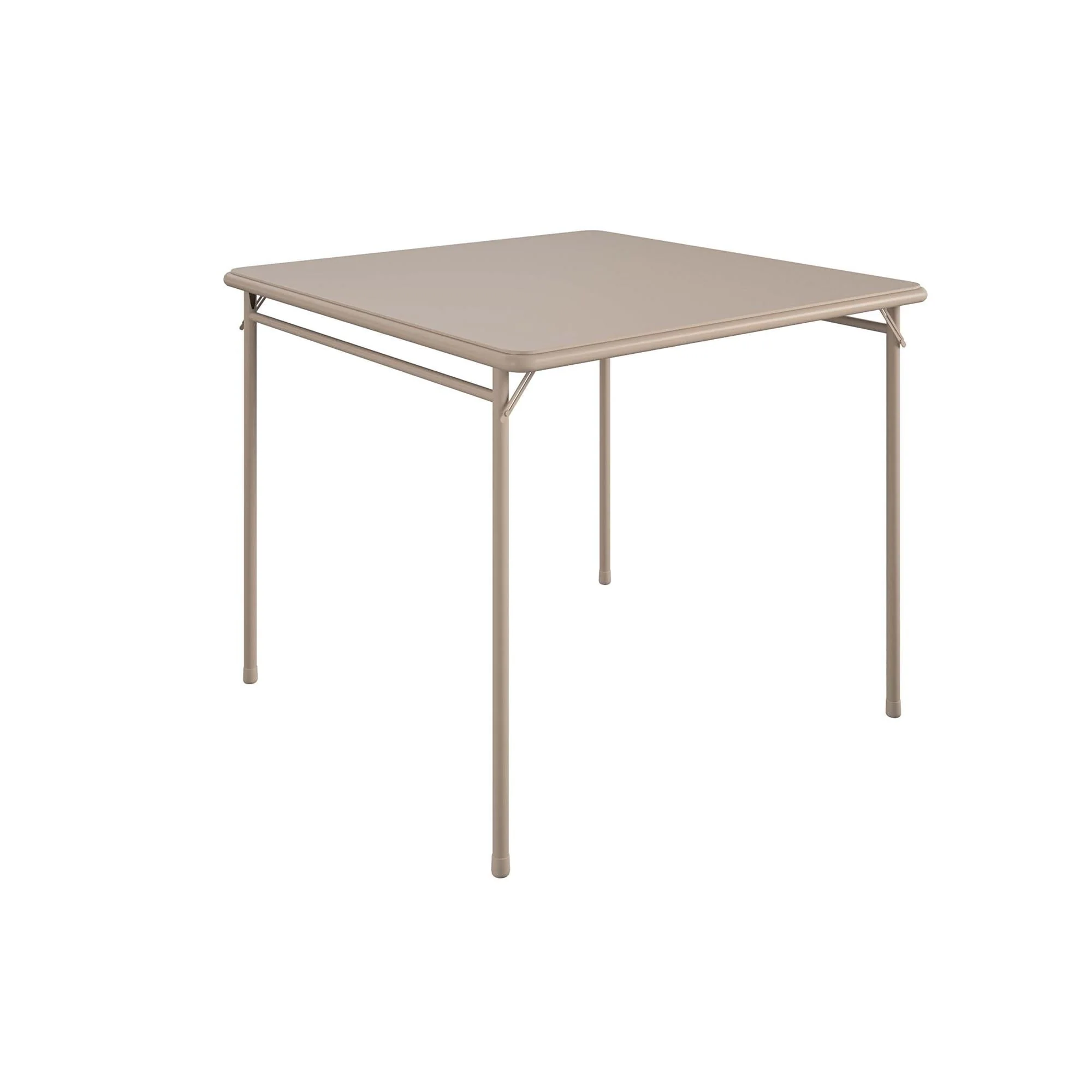 COSCO 5 - Piece Folding Dining Set with Card Table and 4 Fabric Padded Chairs, Tan