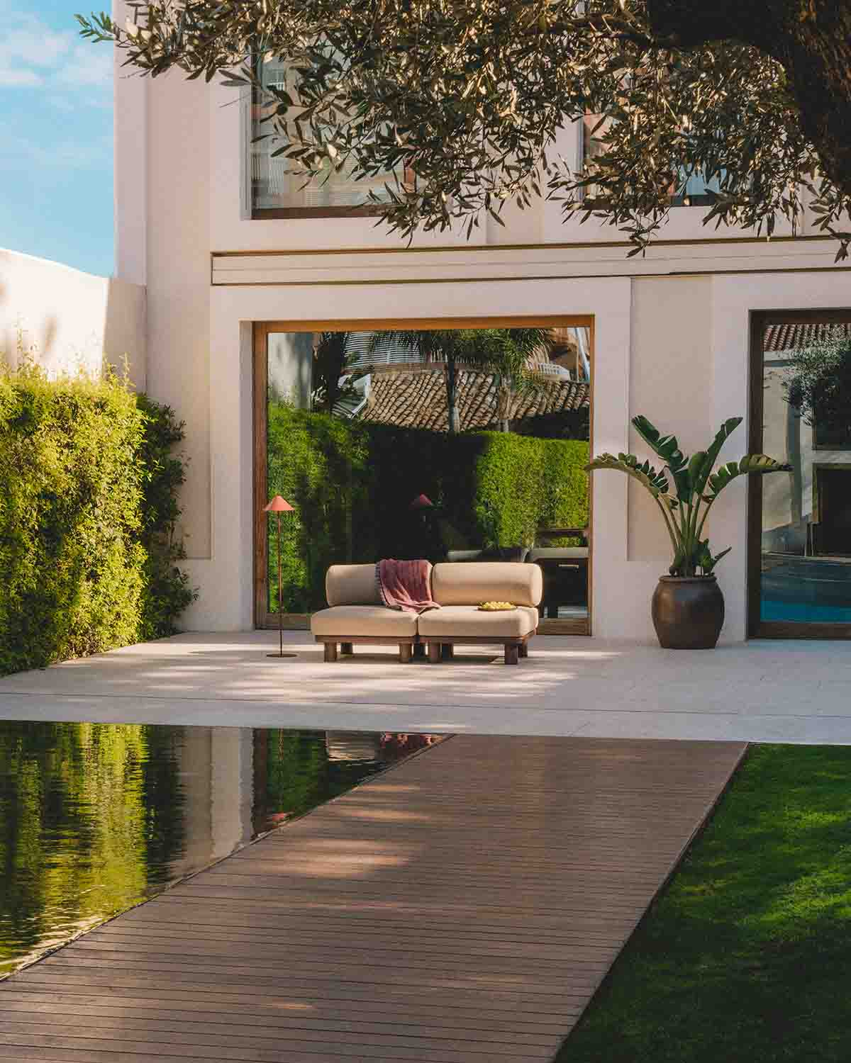 Lantana - Sofá Modular de Jardín 2 Piezas Módulo Central de Aluminio y Tela Lantana