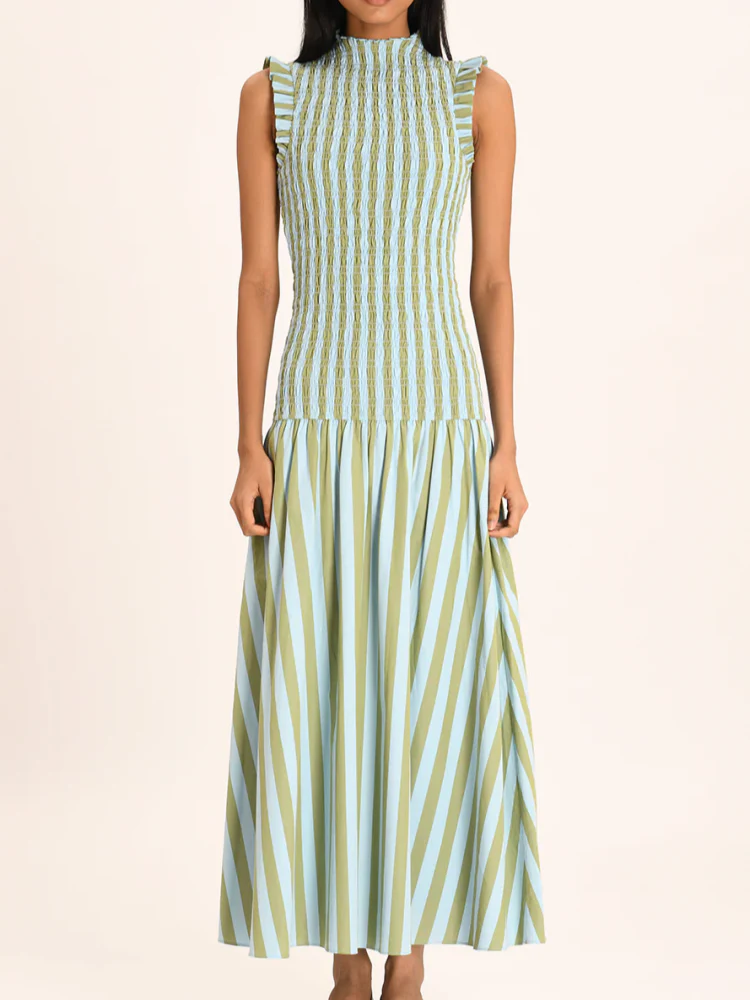 Robe longue élégante sans manches pour femmes