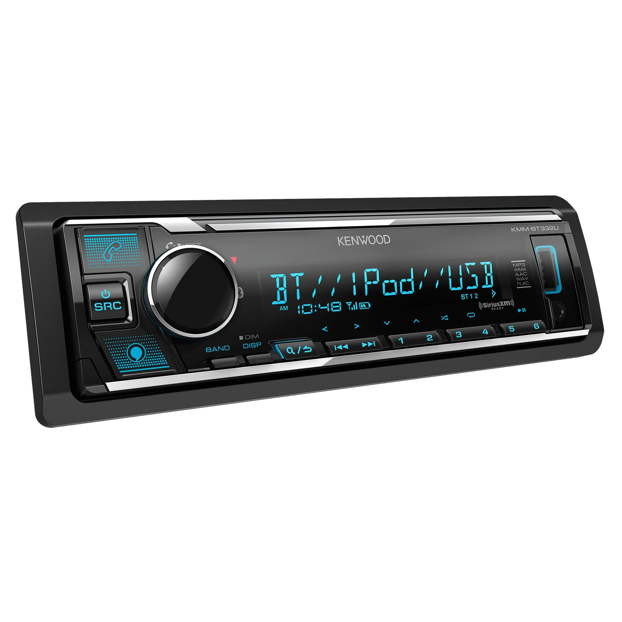 KMM-BT332U Bluetooth USB Media Receiver with Alexa, Single DIN, Tuner Kit - Image 2