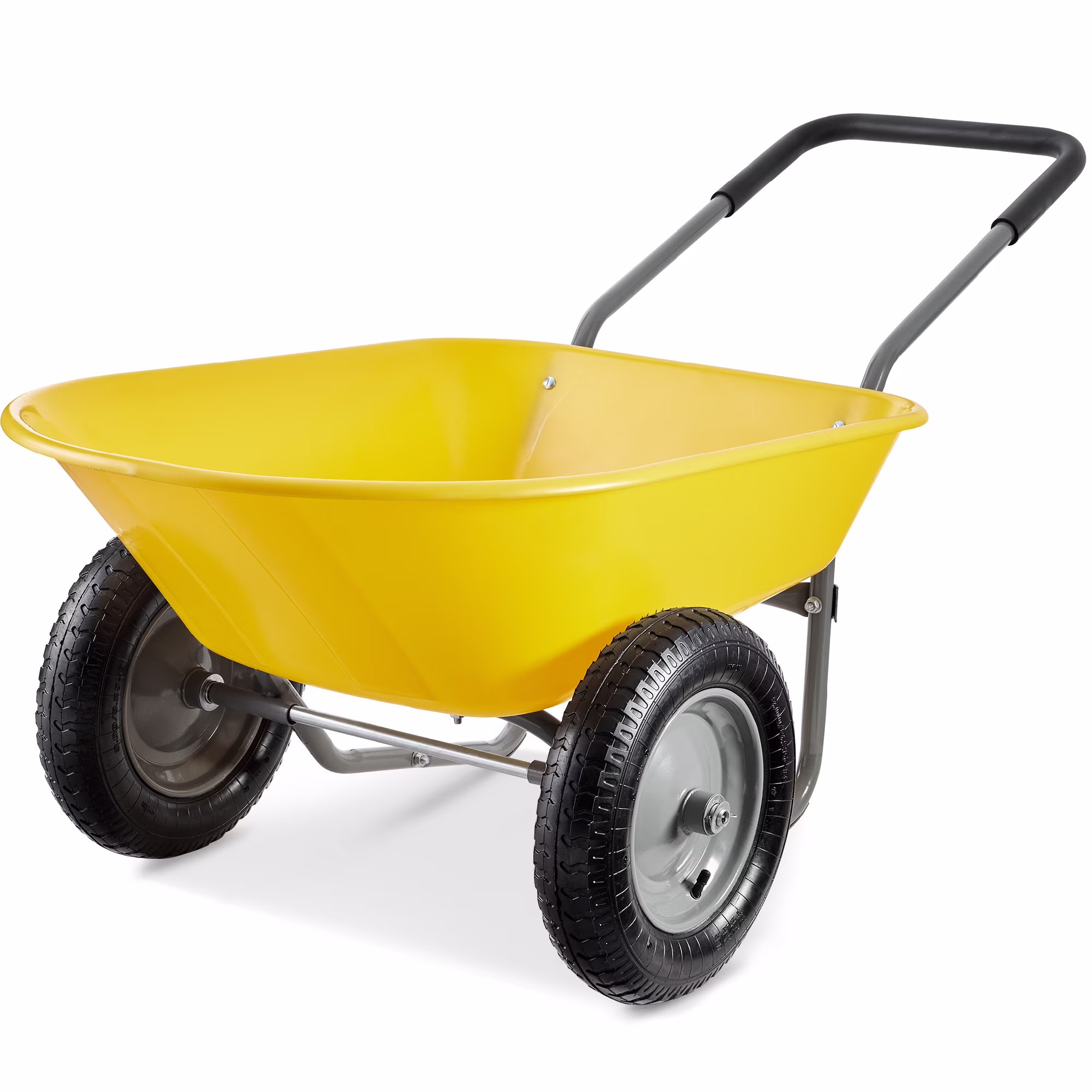 Dual-Wheel Home Wheelbarrow Yard Garden Cart for Lawn, Construction Green(Green) - Image 7