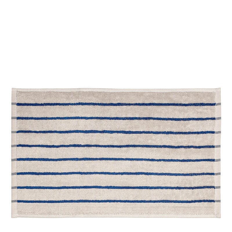 Arto gjestehåndkle 50x30 cm 2 stk beige/blå tynne striper