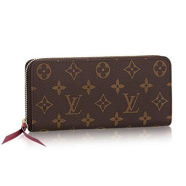 L-bag Monogram Canvas Clemence Wallet M60742 Fuchsia