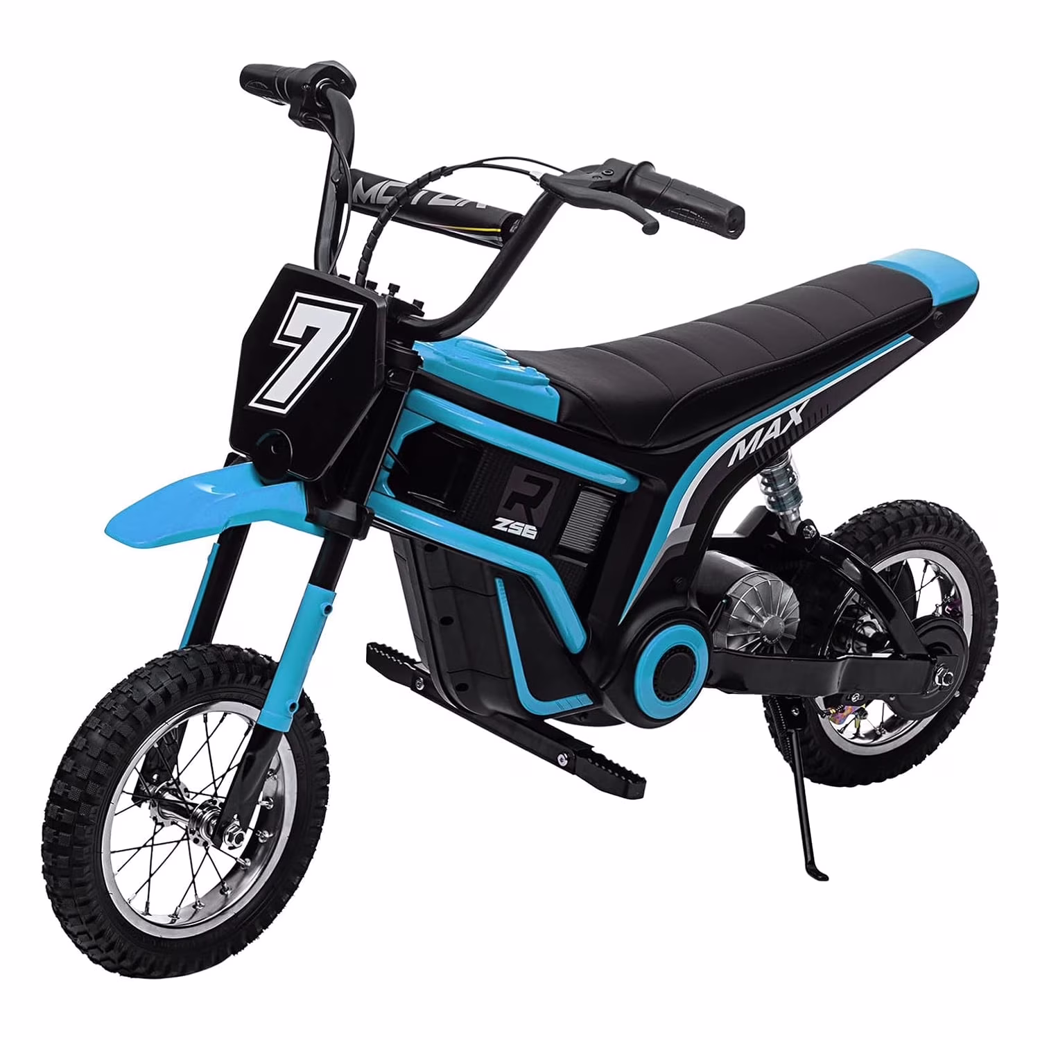 M optimized 24V Kids Electric Dirt Bike 350W Electric Motorcycle for Ages 8-12, Up to 14.29 MPH, 2-Speed Modes, Max Weight 135lbs(Blue-Style 7-1)