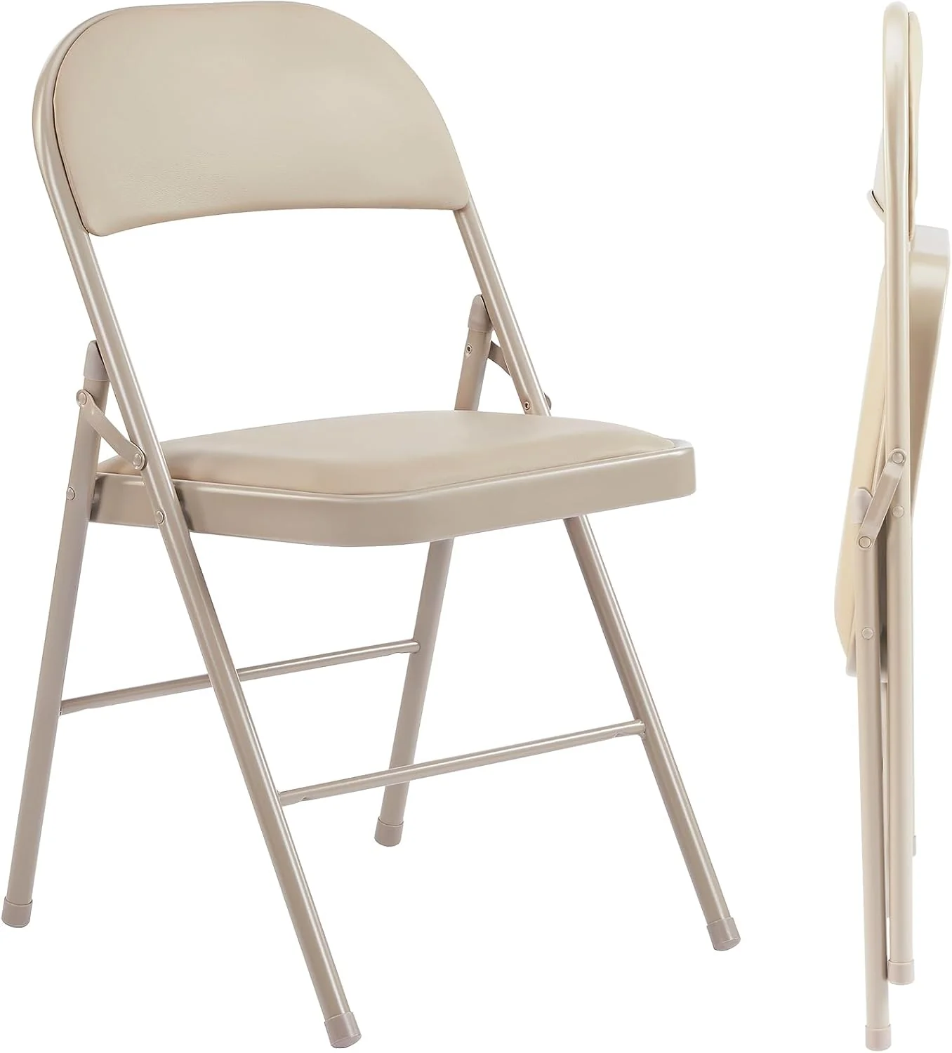 Lot de 12 chaises pliantes Sweetcrispy, chaises pliantes rembourrées en cuir, chaises pliantes robustes en métal