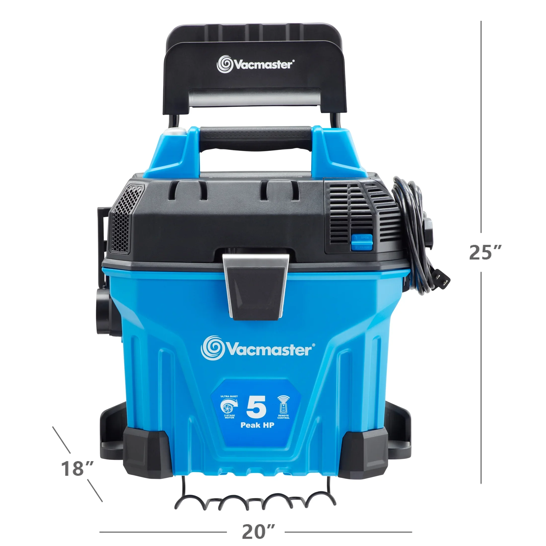Vacumaster 5 Gallon Remote Control Wall Mount Wet/Dry Vacuum Tank