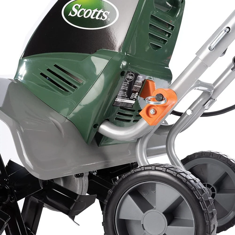 Scotts Outdoor Power Tools 14 Amp 20 Inch Electric Garden Tiller Cultivator, Adjustable Tines, Green Image 5
