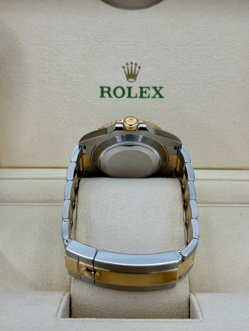 [Super Clone]Rolex Submariner 41mm Two-Tone Yellow Gold Black Dial Black Bezel - 126613LN