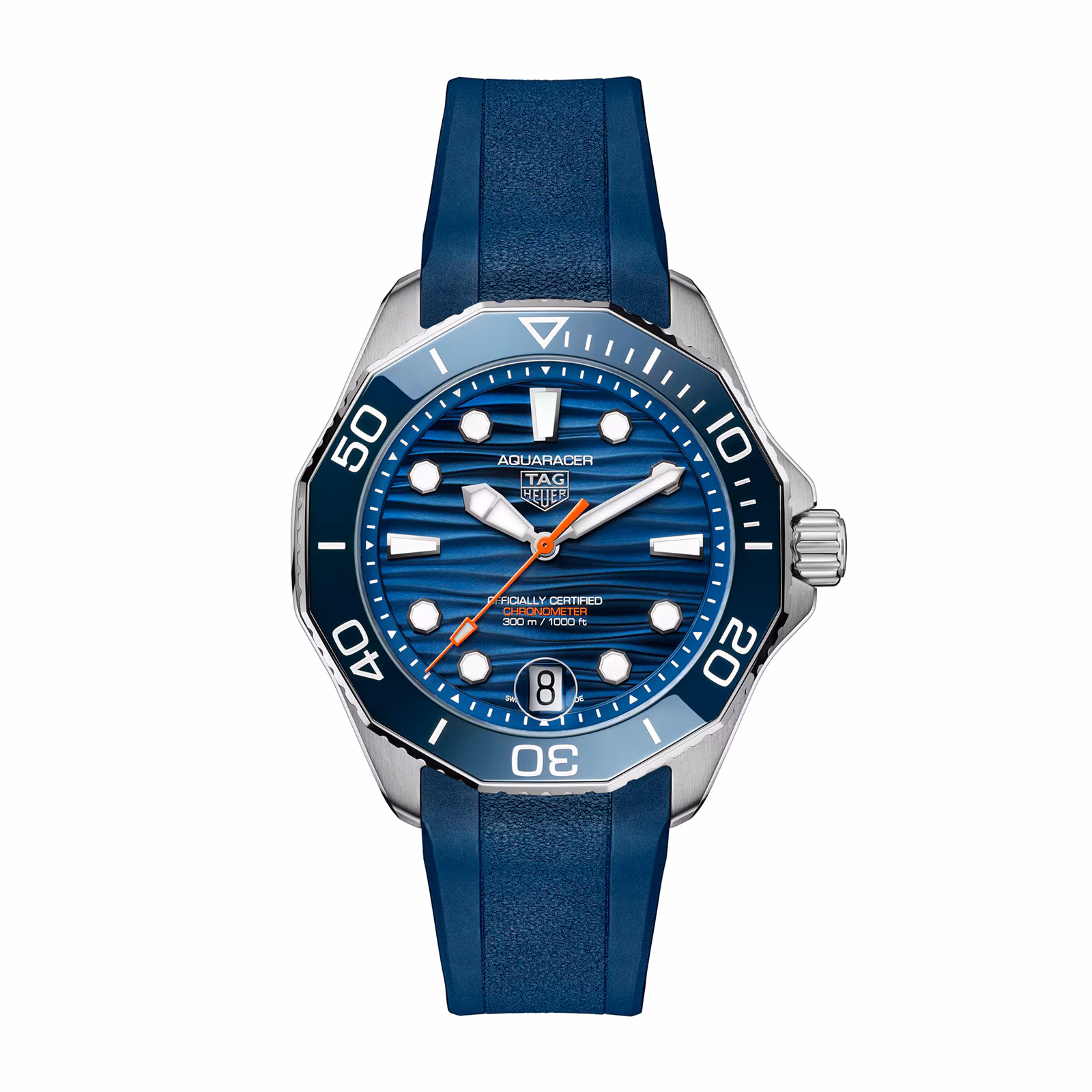 【Super Clone】TAG Heuer Aquaracer Professional 300 Date 42mm Mens Watch Blue Rubber WBP5111.FT6259
