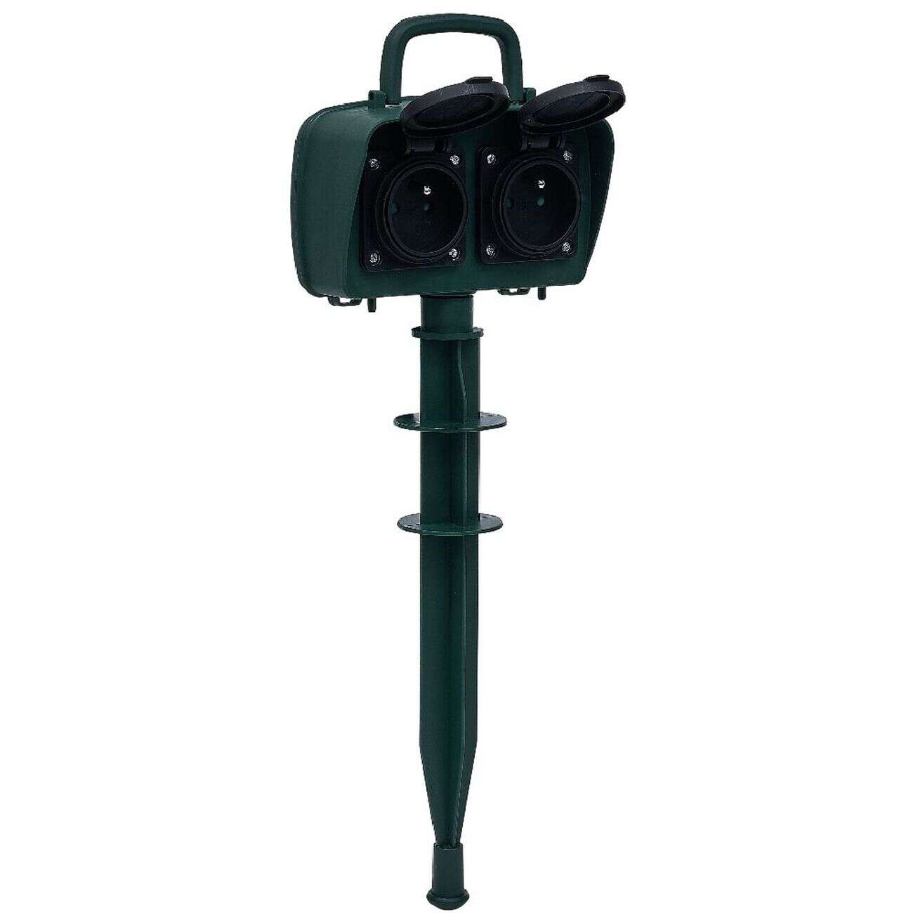 Biplite extérieure à planter 16A noir