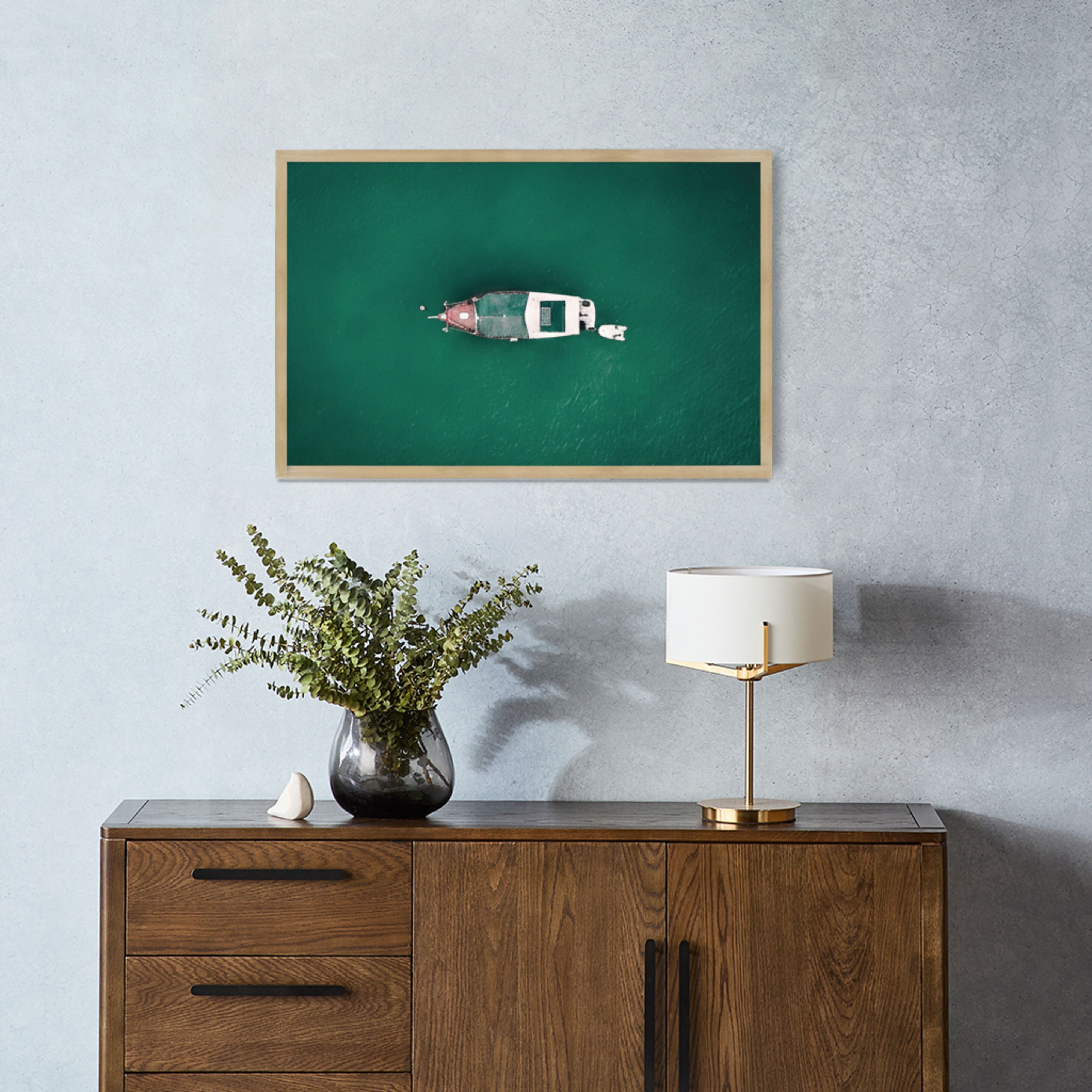 The Crossing Glass Framed Print 90x60cm