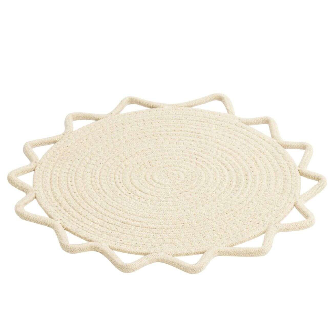 Set de table rond soleil effet tressé Ø35cm (2 modèles)