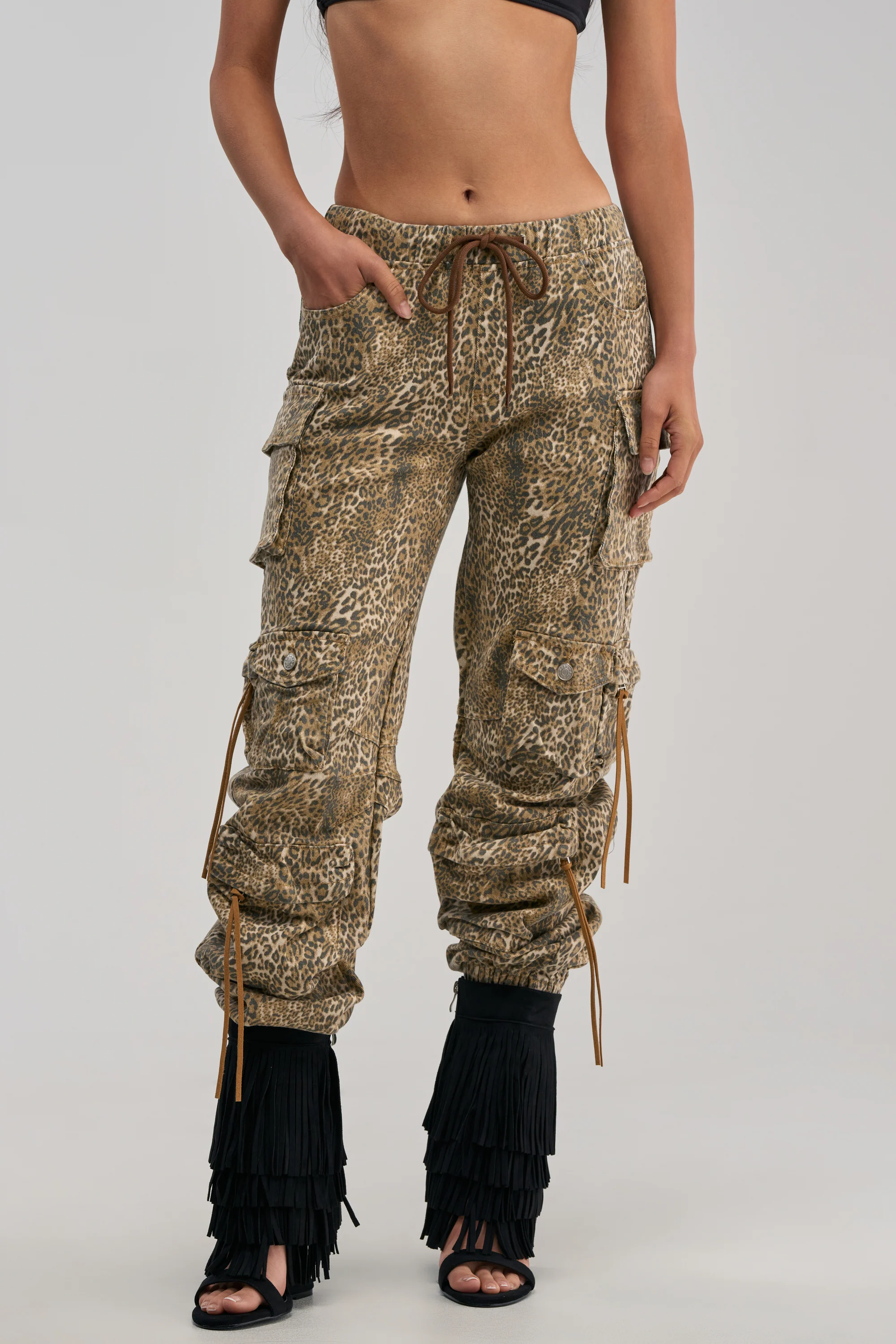 CHEETAH GIRL CHEETAH SISTA CARGO JOGGER - Akira Store