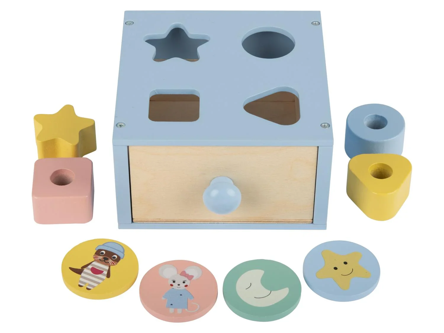 lupilu Bote de jeu et dapprentissage en bois