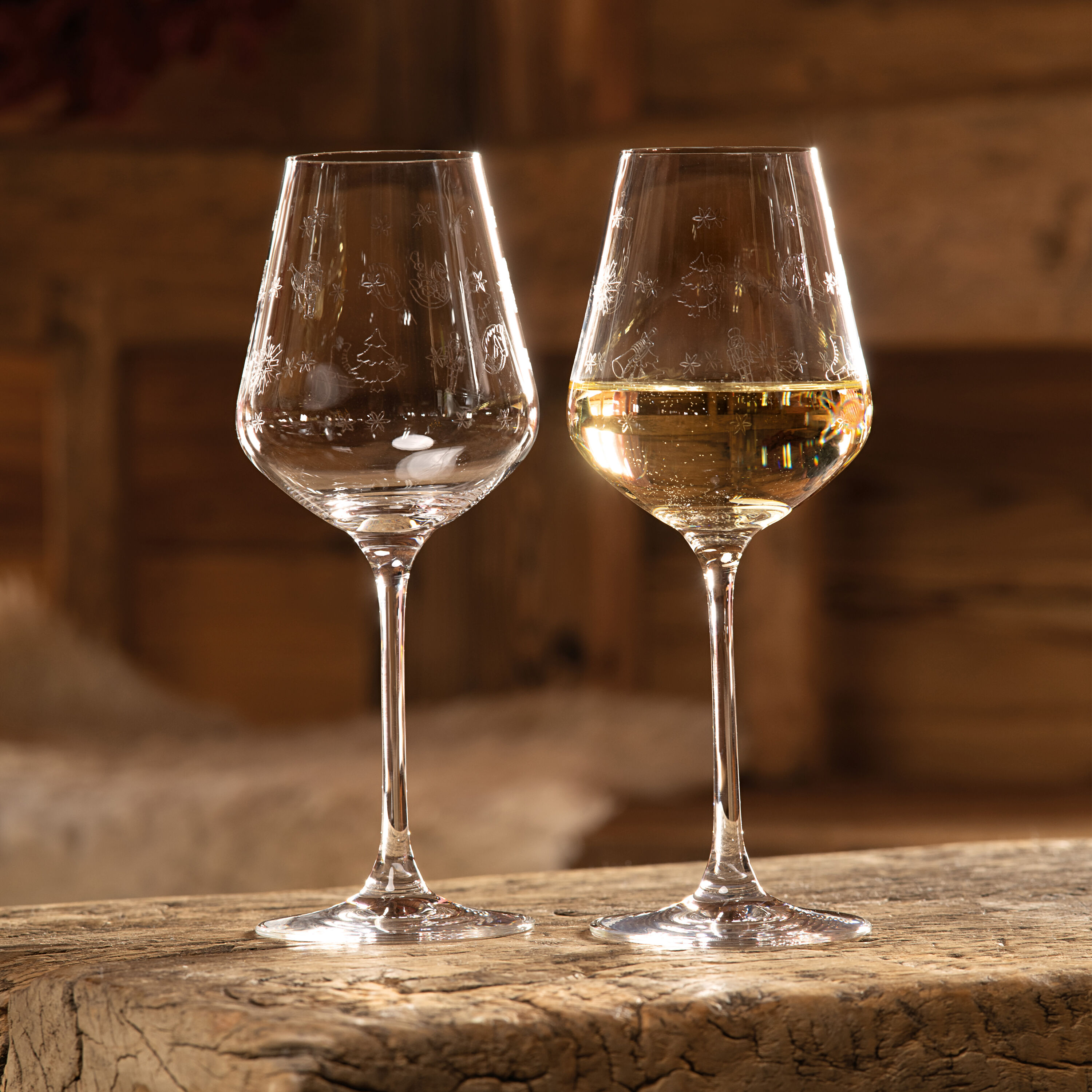 Toy's Delight White wine glass - Clear, 4.1 oz, crystal glass
