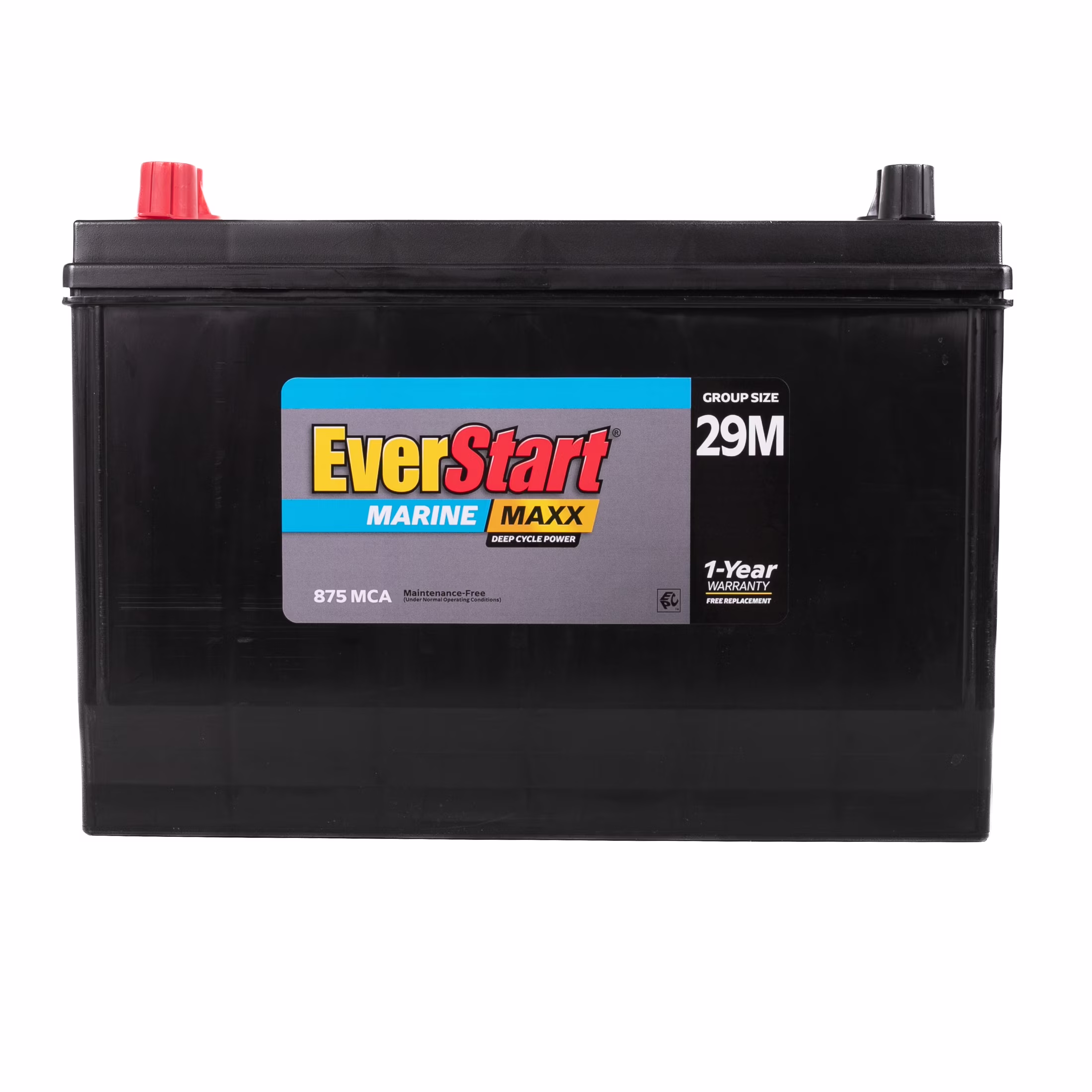 Maxx Lead Acid Marine RV Deep Cycle Battery, Group Size 29DC 12 Volt 845 Marine Cranking Amps(Single)