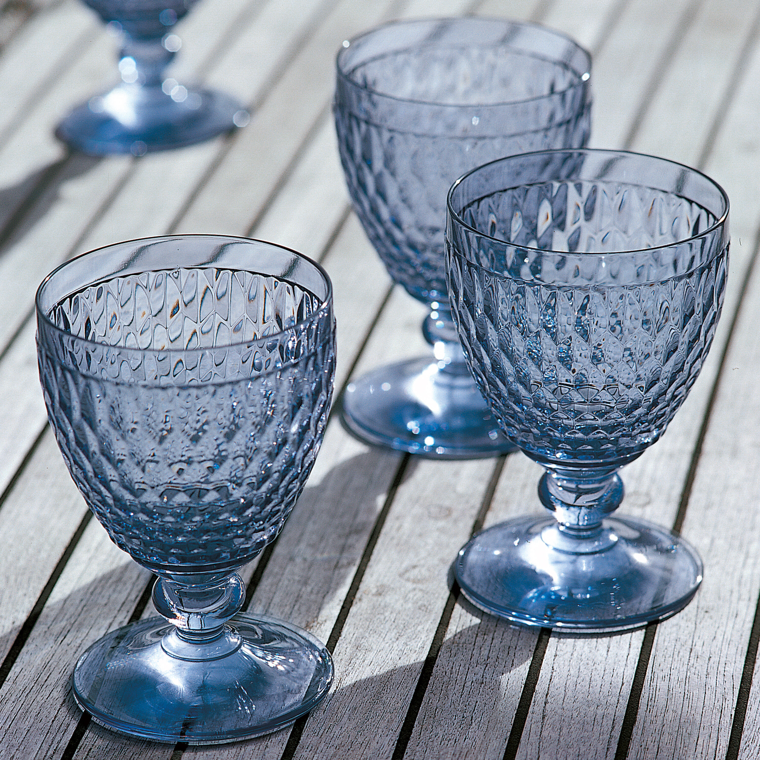 Boston Water goblet - Blue, 8.5 oz, crystal glass