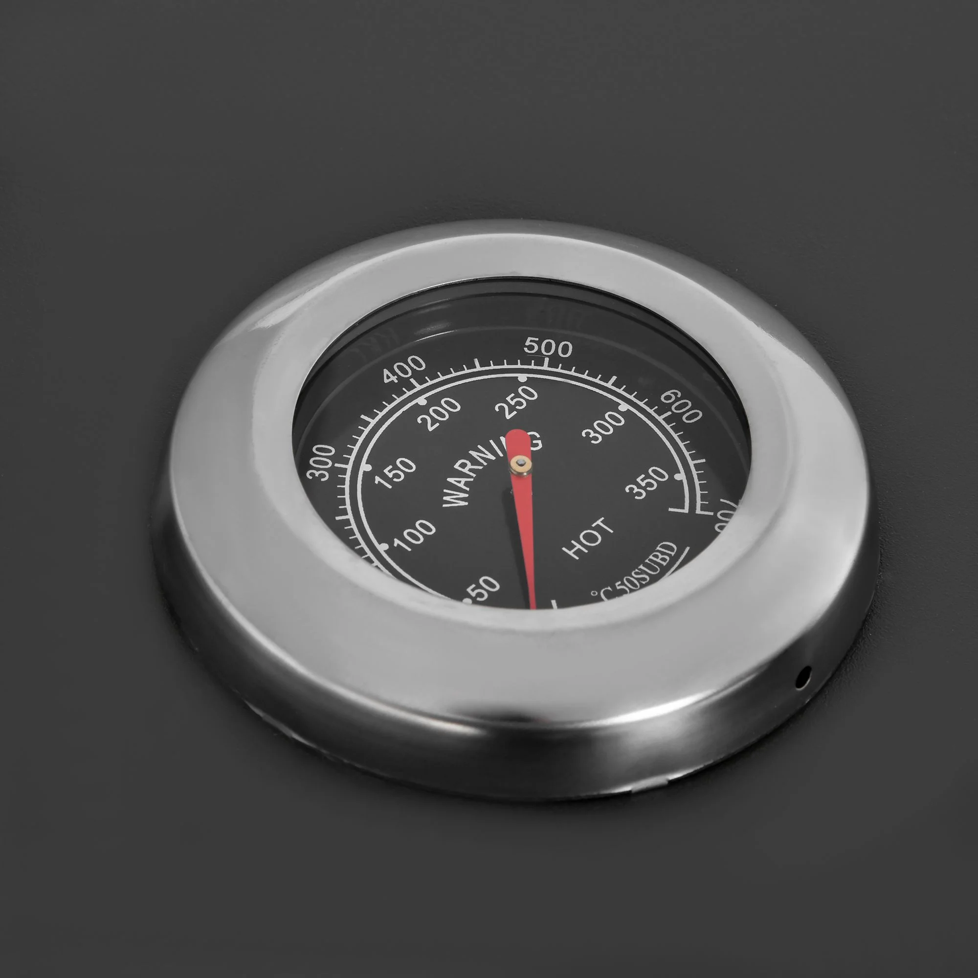 Portable Charcoal Grill, Stainless Steel, Thermometer and Side Burner, Gray - Image 9