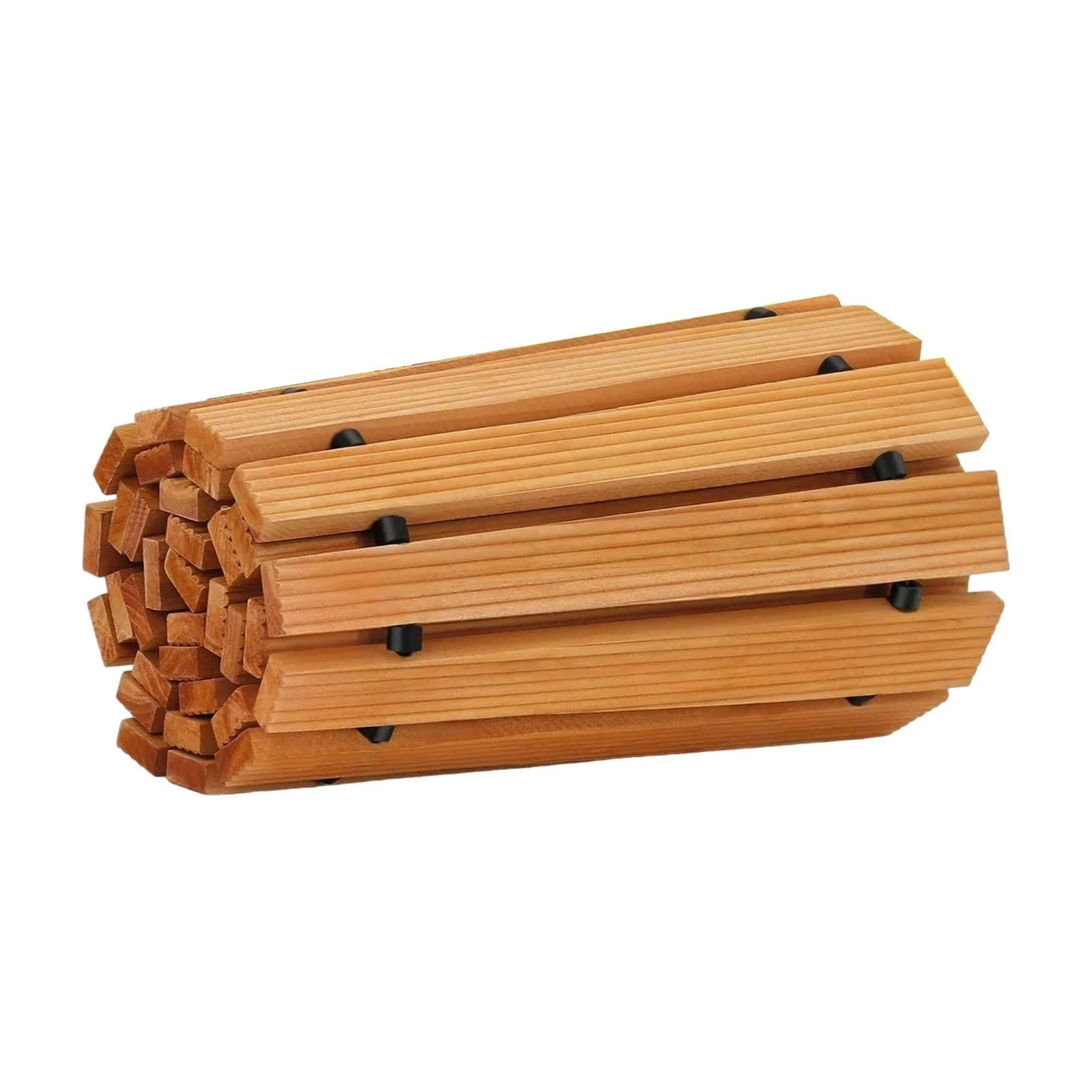 YWMJZEU Wooden Garden Pathway Boardwalk Curved Non Slip Surface (81.1inch Outer Length)