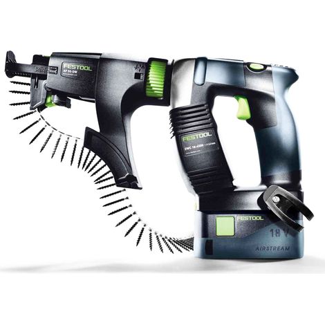 Festool – Visseuse à plaque de plâtre sans fil 18V – Moteur EC-TEC sans charbons – Vissage rapide en série – 3,1Ah – 576504 — vue 2