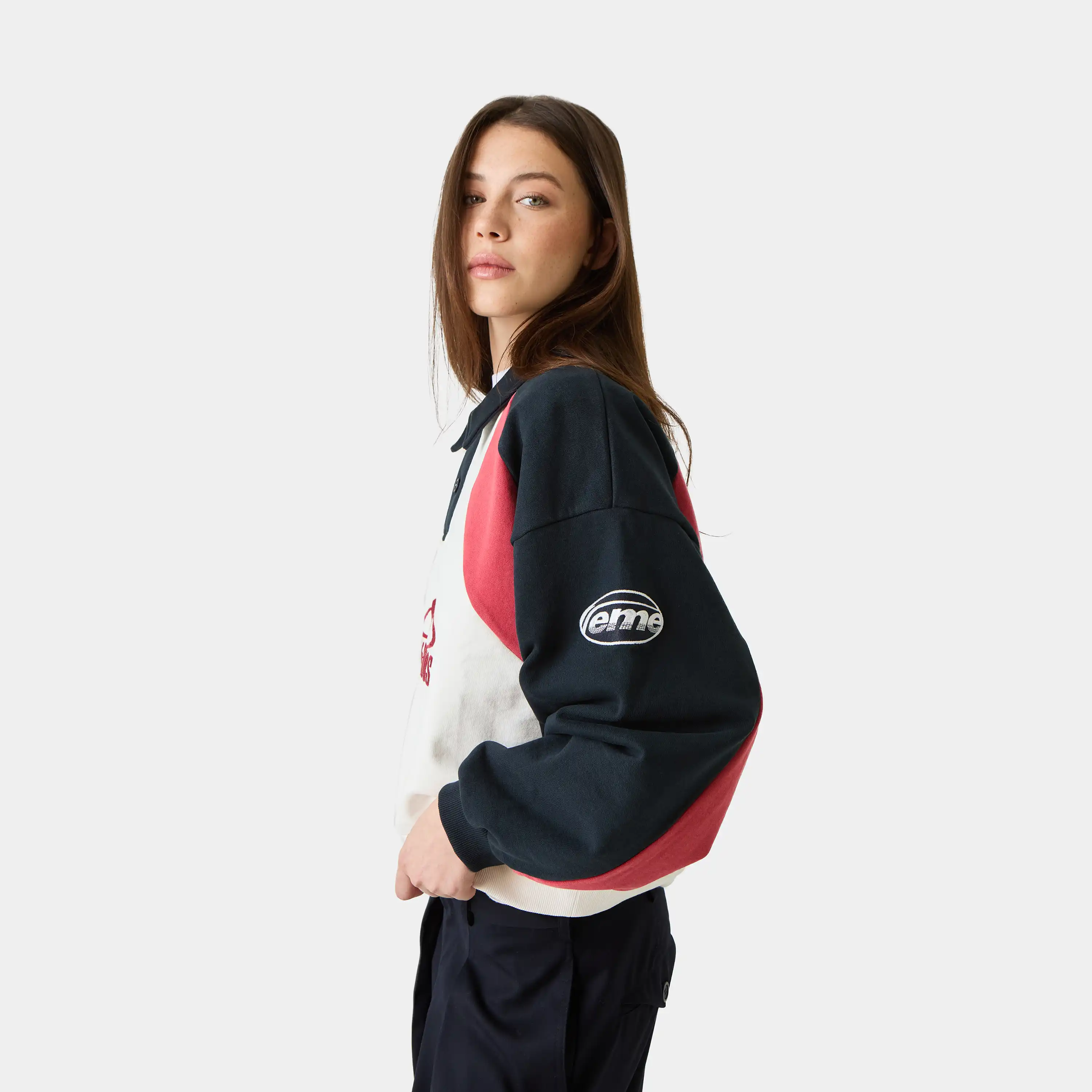 Tipton Navy Polo Crewneck