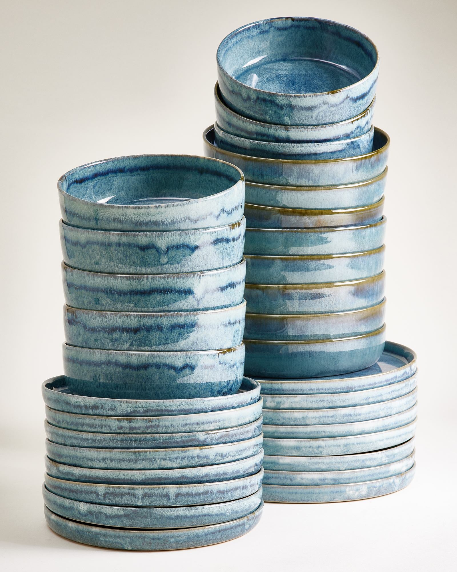 CORDOAMA - TABLEWARE SET MODERN GREEN-BLUE 32 PIECES