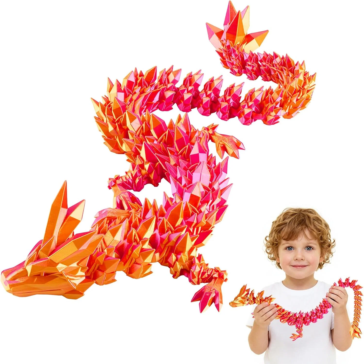 8 3D Printed Dragon Eggs (4 Pack), Unique Easter Basket Stuffers & Fantasy Toys