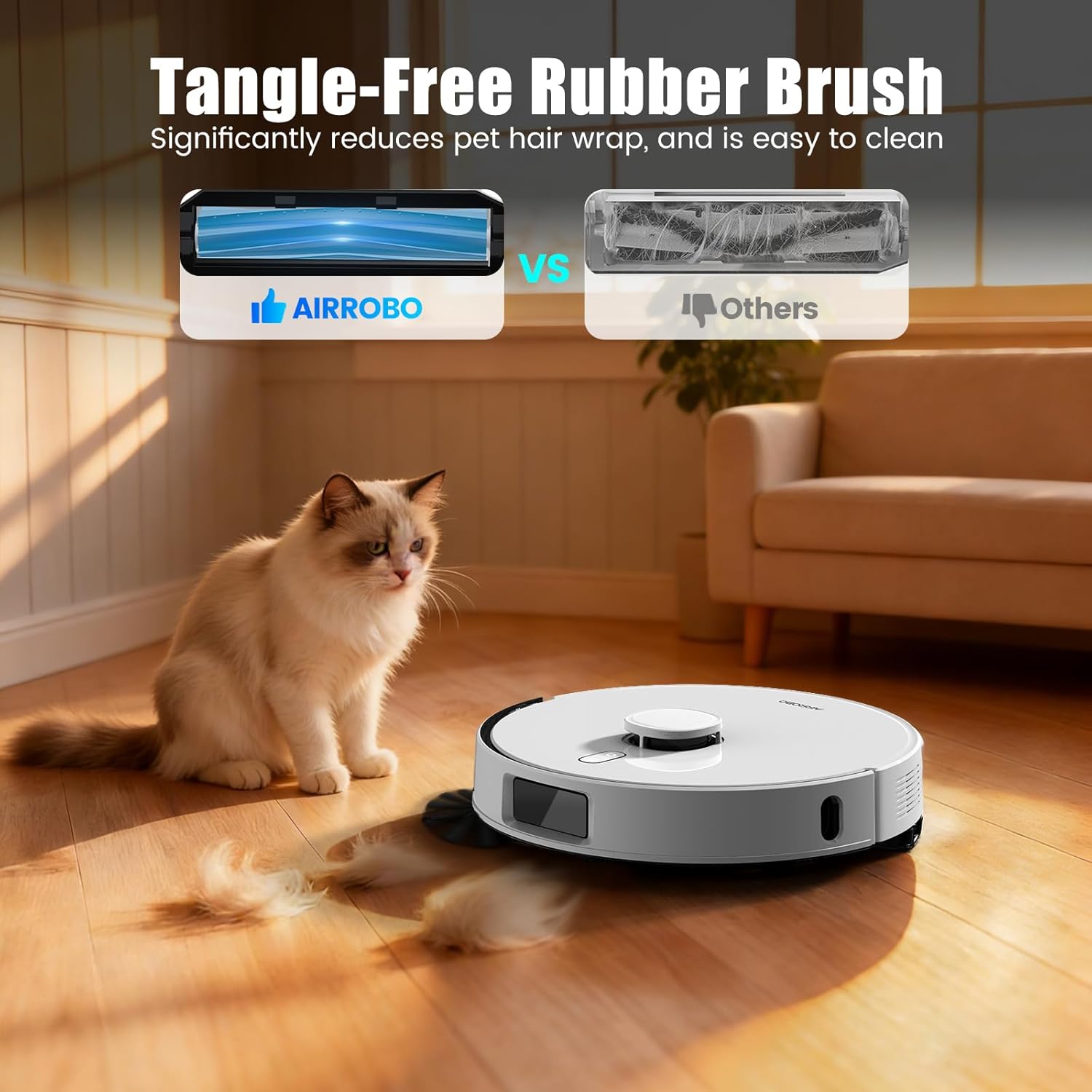 AIRROBO Robot Vacuum and Mop Self-Emptying 75-Day Capacity