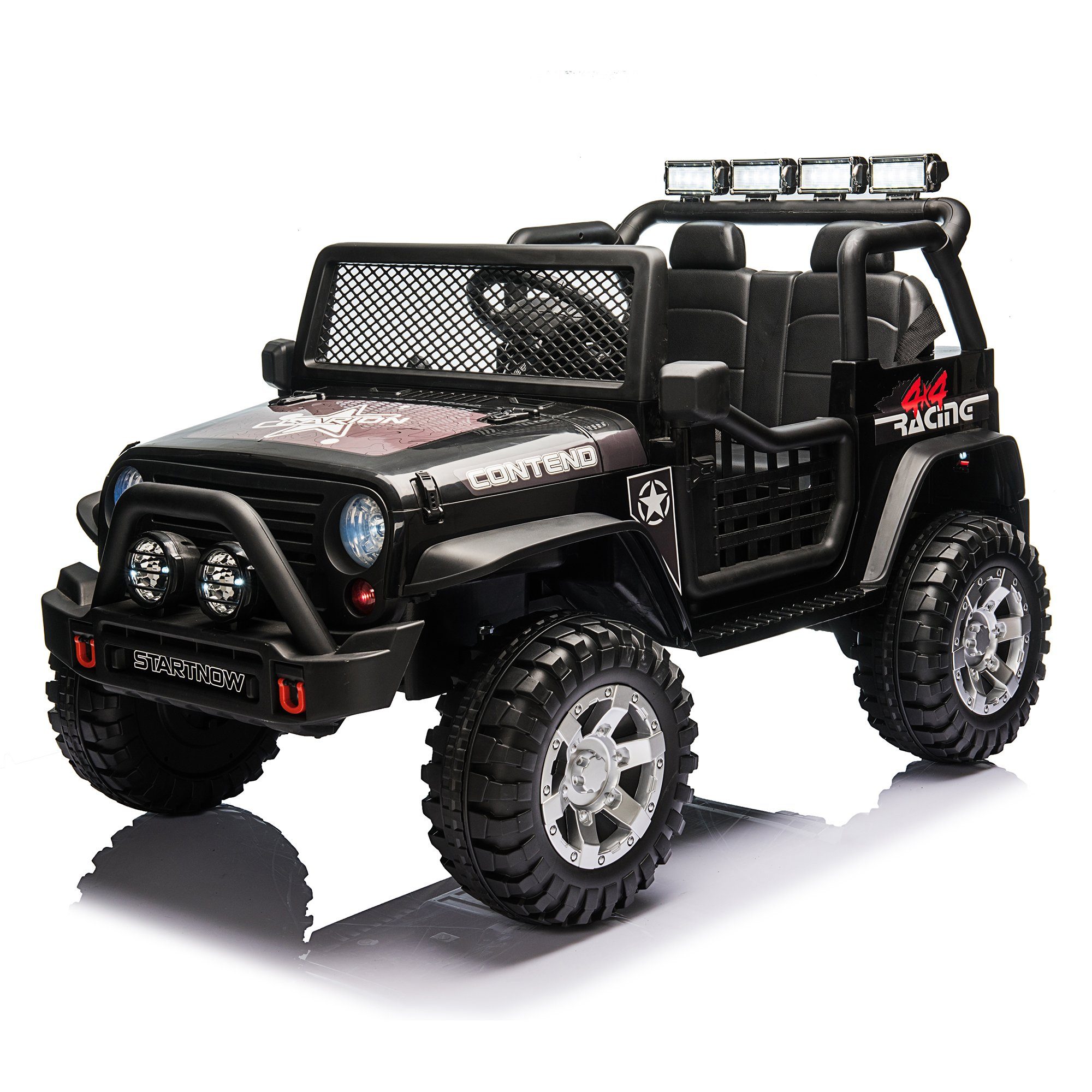Merax Elektro-Kinderauto, Belastbarkeit 50 kg, mit 2 Sitzer, Elektroauto mit USB, AUX et Bluetooth inclus. Ferndienung