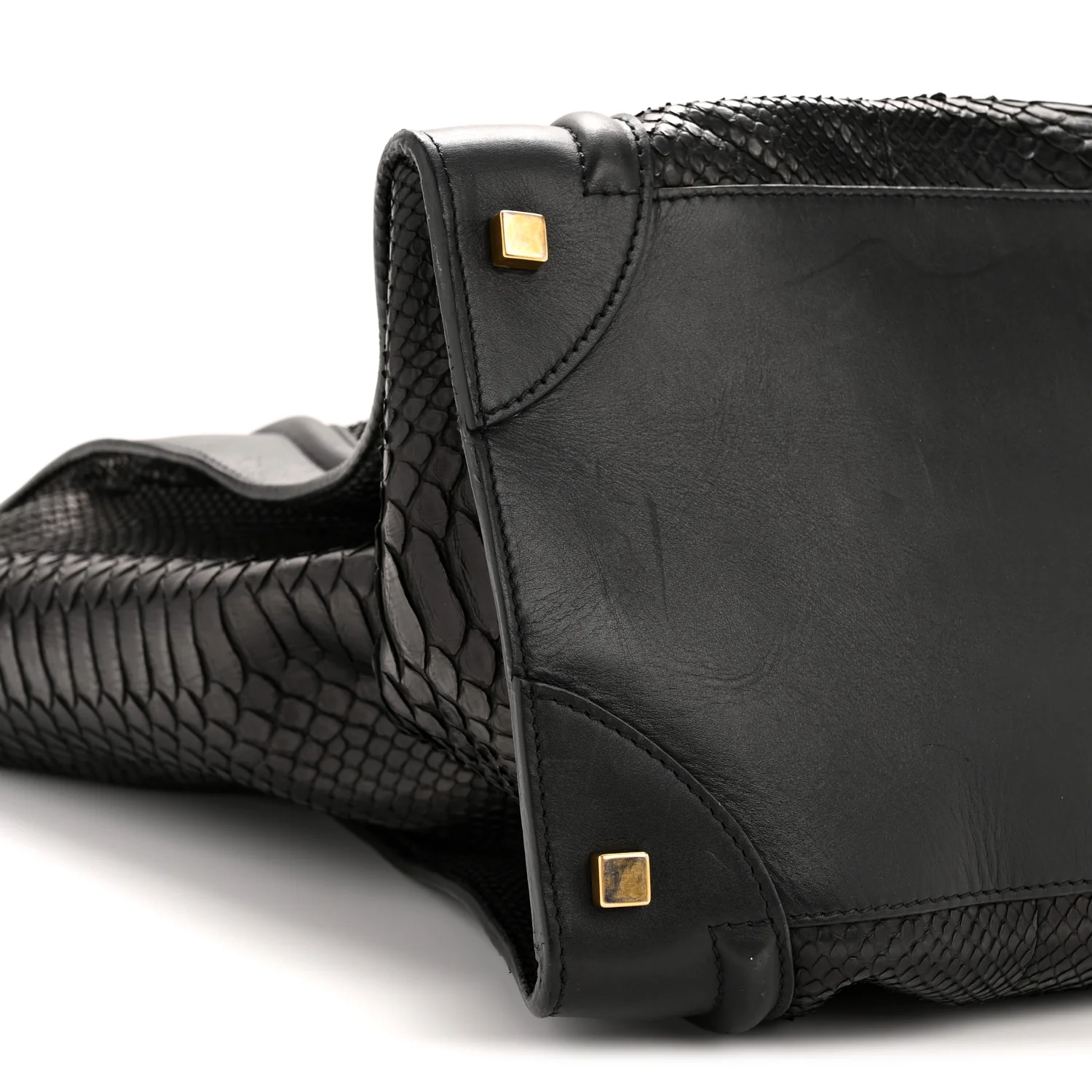 Snakeskin Large Luggage Black