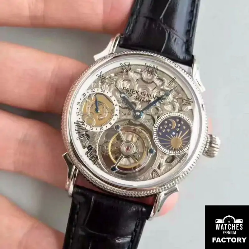 Patek Philippe Tourbillon Moonphase Silver Dial