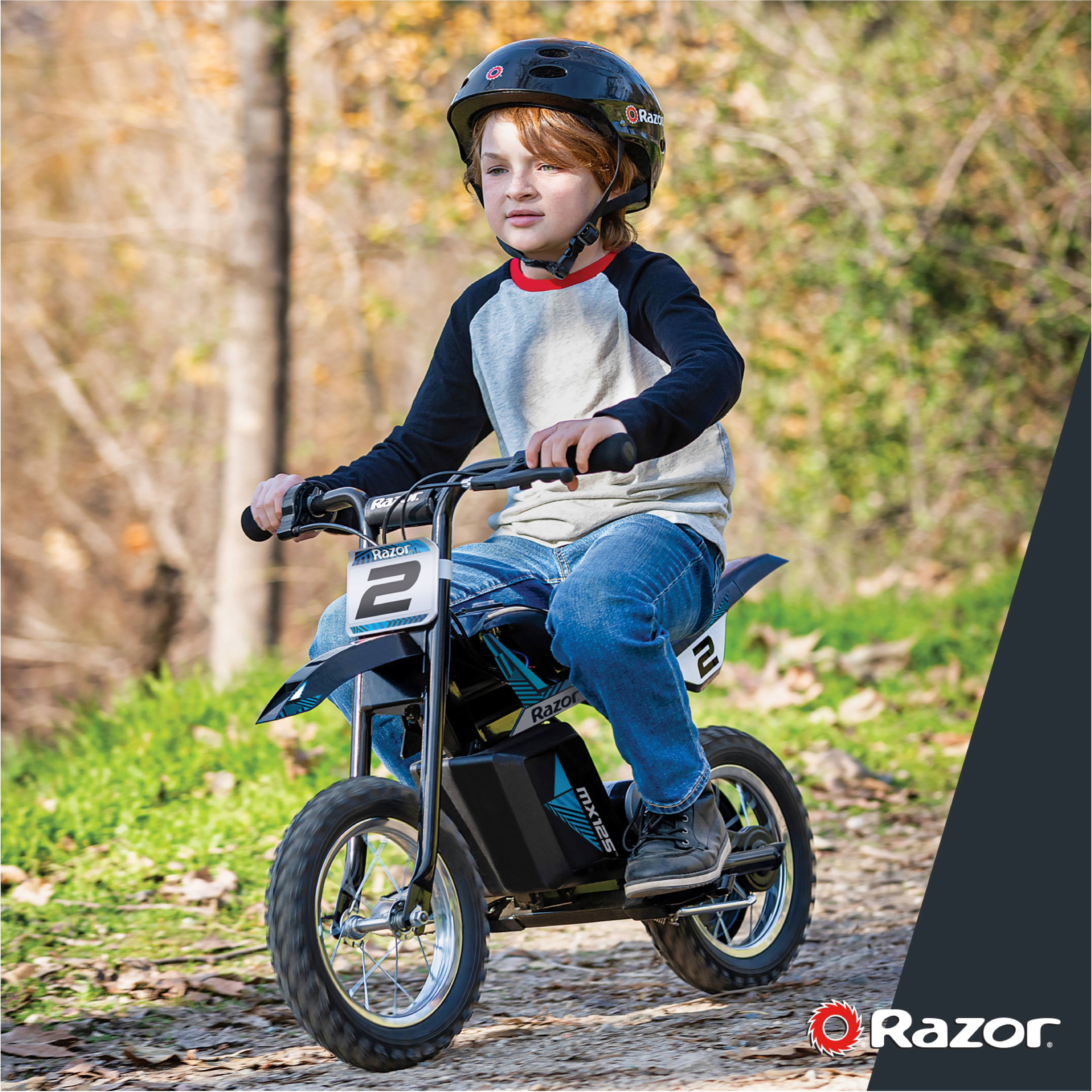 Dirt Rocket MX125 Electric-Powered Dirt Bike Black with Decal Included, for Child 5+(Black With Decals) - Image 4