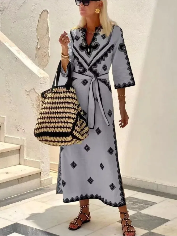 Sophie Paris I Robe ample avec ceinture