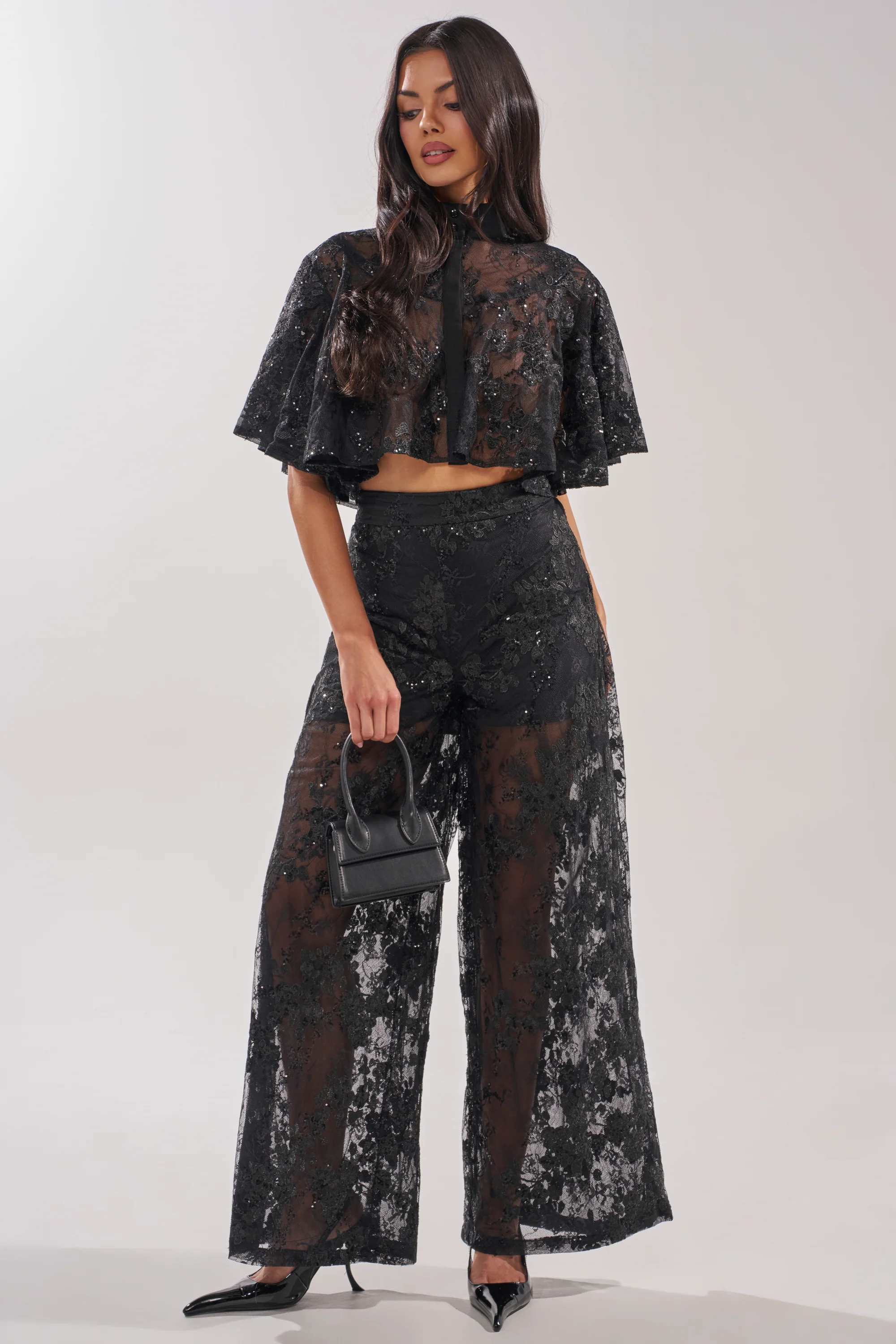 QUEEN B LACE TROUSER - Akira Store