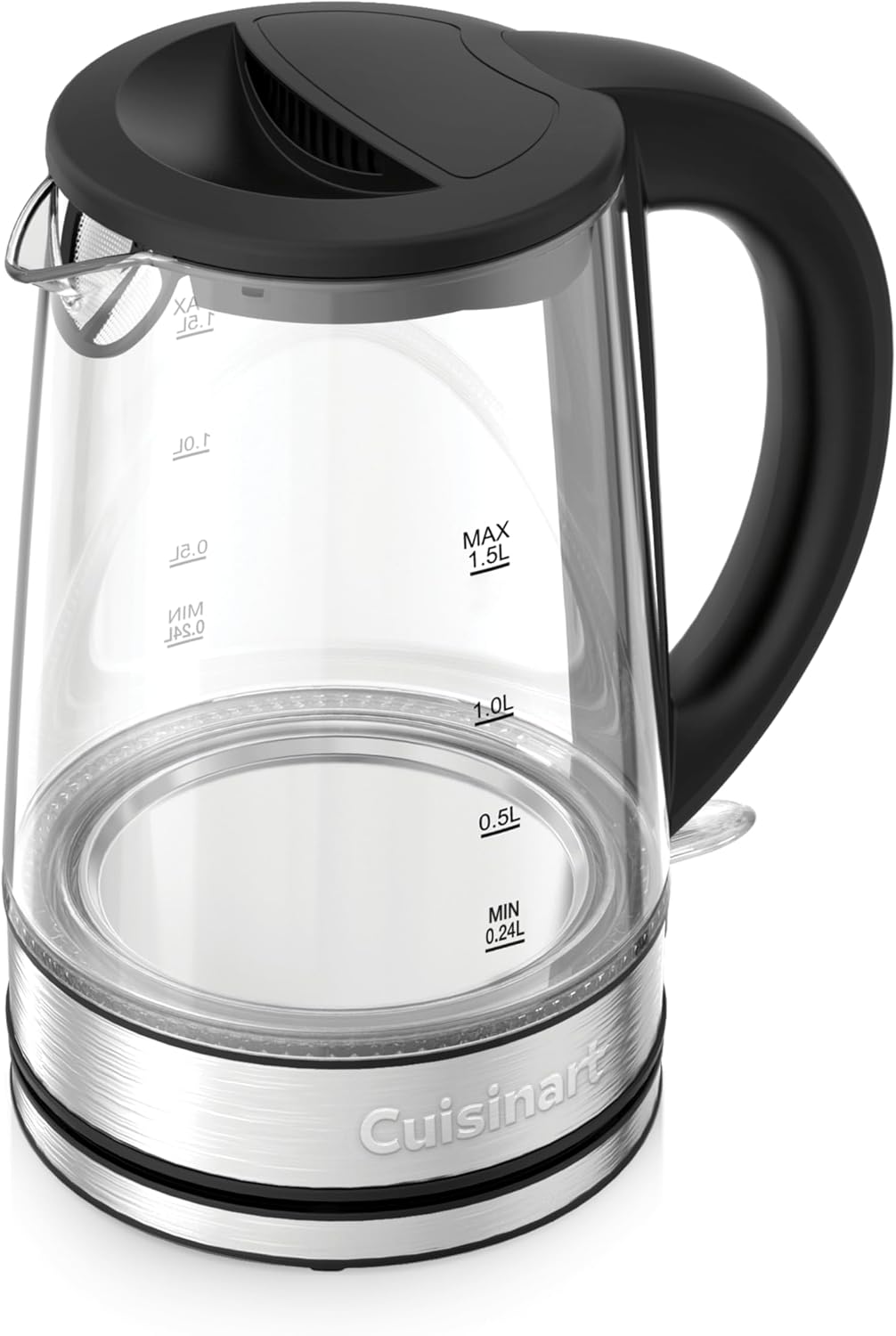 Cuisinart 1.7L Glass Variable Temperature Control Electric Kettle 110 ° F–212 ° F with Touchscreen Controls, Illumination, Dual-Layer Cool-Touch Design & Nondrip Spout