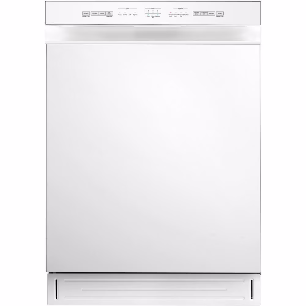 24" Front Control Dishwasher, 52 dBA, Hybrid Tub