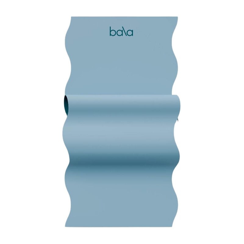 Wavy Mat treningsmatte 5 mm 183 cm lyseblå