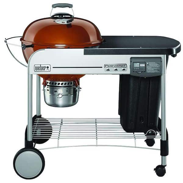 22 in  Performer Deluxe Charcoal Grill in Copper with Built In Thermometer and Digital Timer