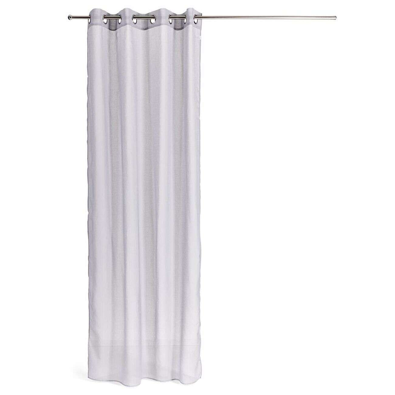 Voilage brodé polyester blanc 140x260cm