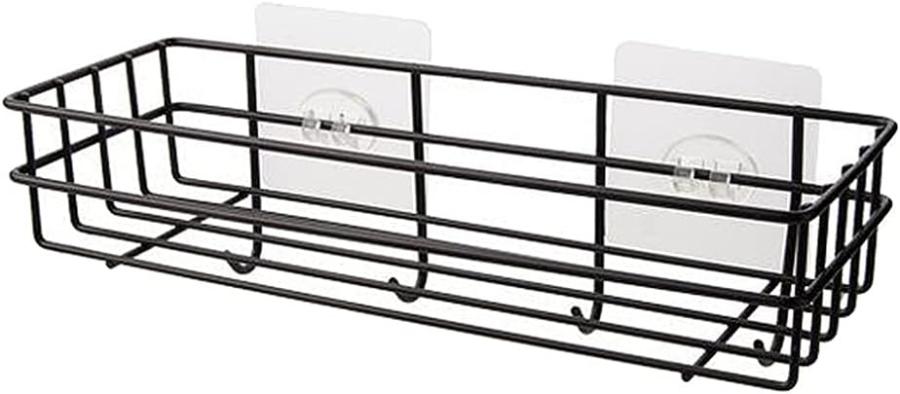 Bathroom Shower Hanging Shelf Holder Kitchen,Bedroom Bathroom Makeup Storage Basket (Bianco) (B)