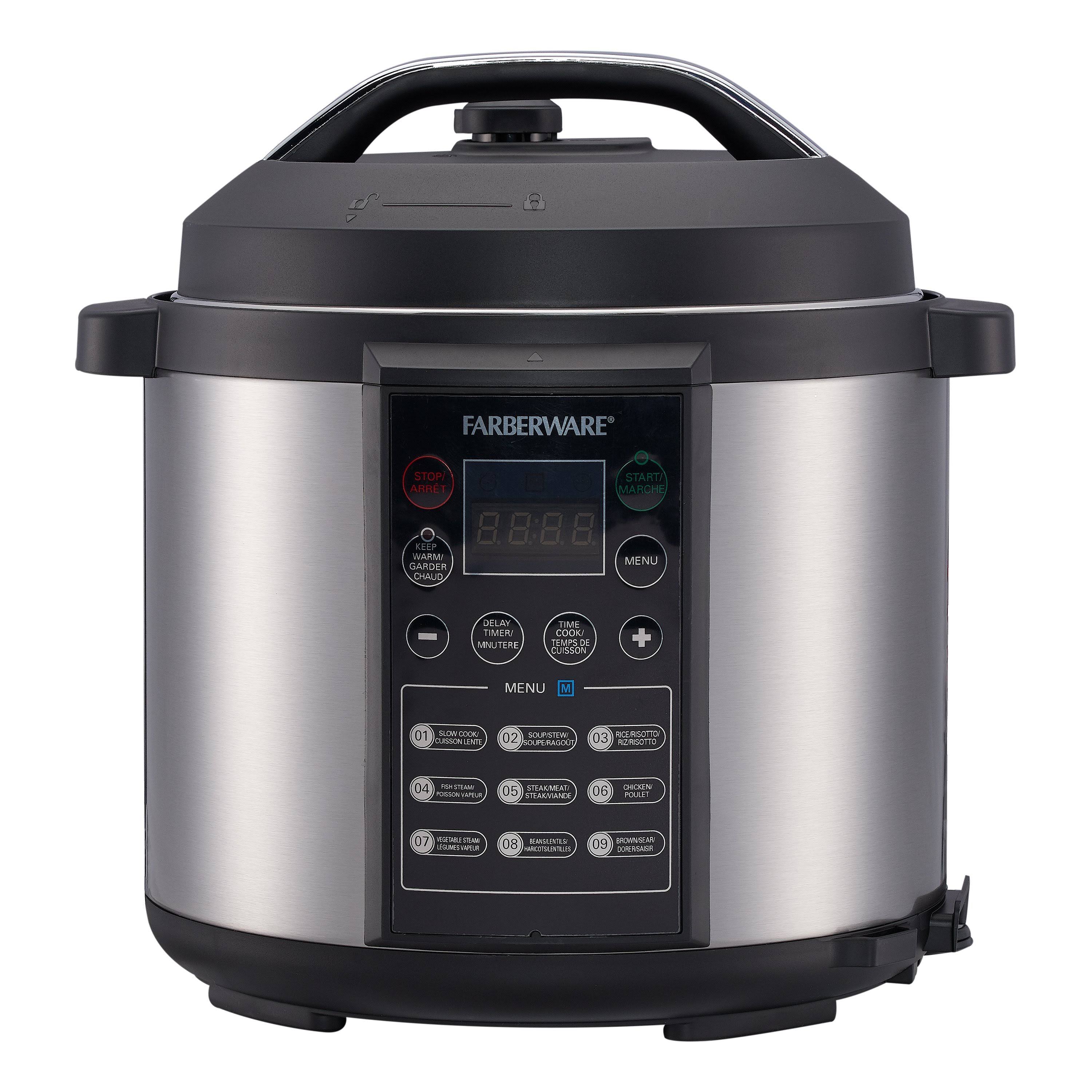Farberware Digital Pressure Cooker, Silver - 6 qt