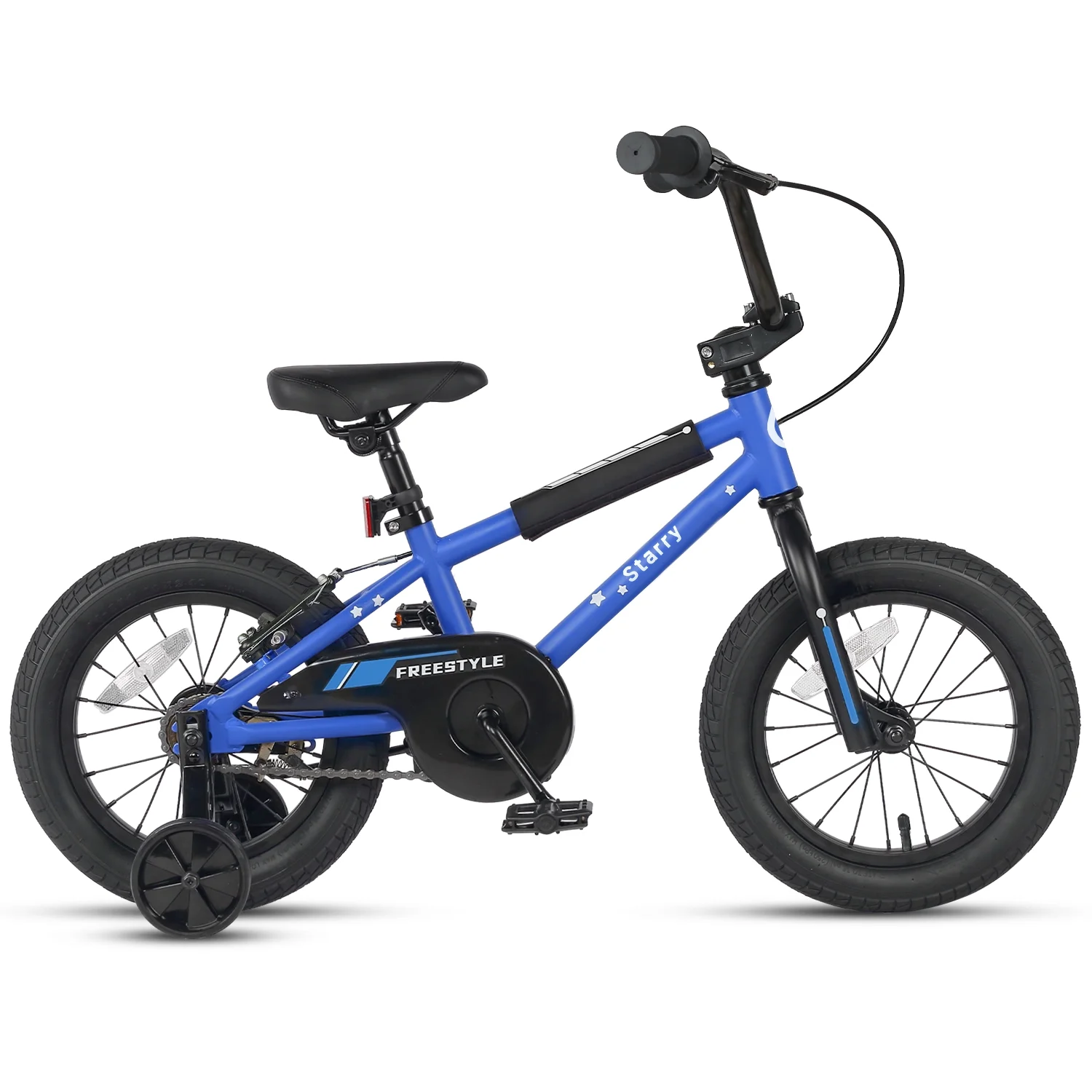 Glerc 14 in Little Kids Bike BMX Style Bicycle with Training Wheels Coaster Brake for 3 4 5 Years Old Boys Girls, Blue