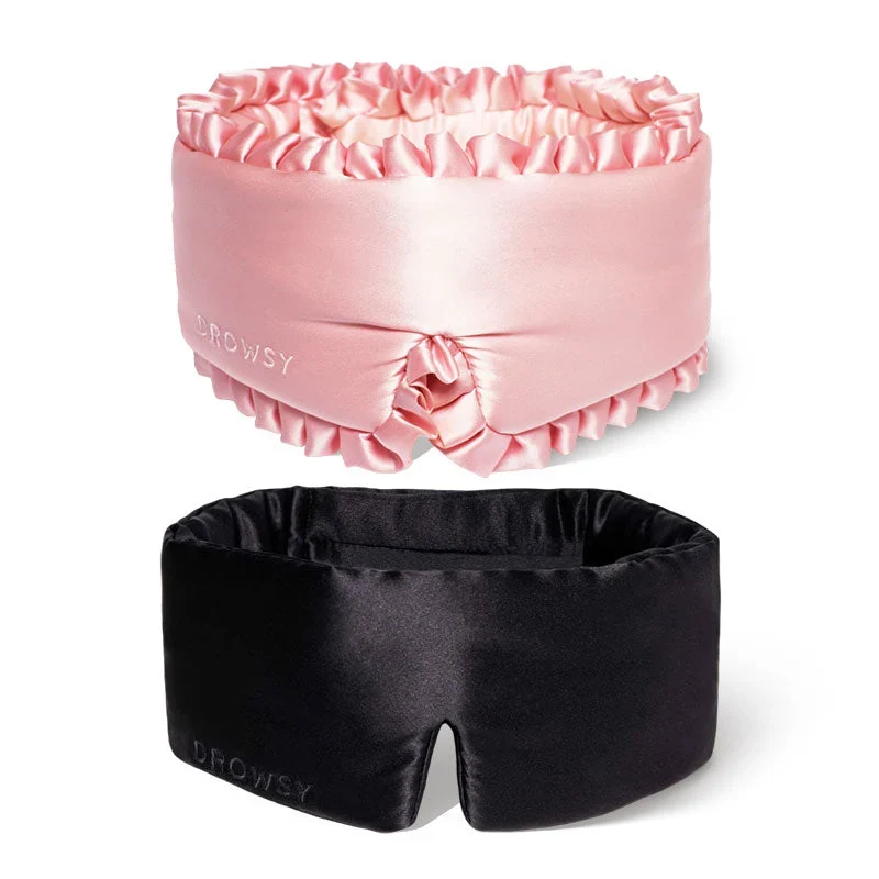2-Pack Sleep Masks | Sleep and the City Powder Pink + Black Jade